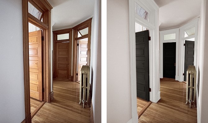 peinture intérieure tour de porte