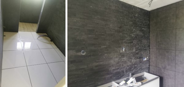 Rénovation complète d'une salle de bain - murs sol