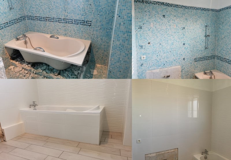 changement de salle de bain - carrelage